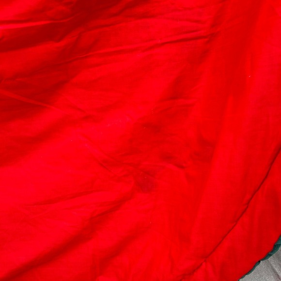 Vintage Christmas Tree Skirt Red Velvet Sequin Lights Tree Ornament Star 56 " - Picture 12 of 13